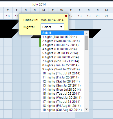Step 3: Block Dates for Unavailable Nights